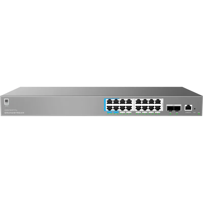 Grandstream GWN7802P Pro L2++ Managed Network switch, 16x 1Gb RJ45, PoE++, SFP+, DHCP, CLI, VLAN GWN7802P Pro