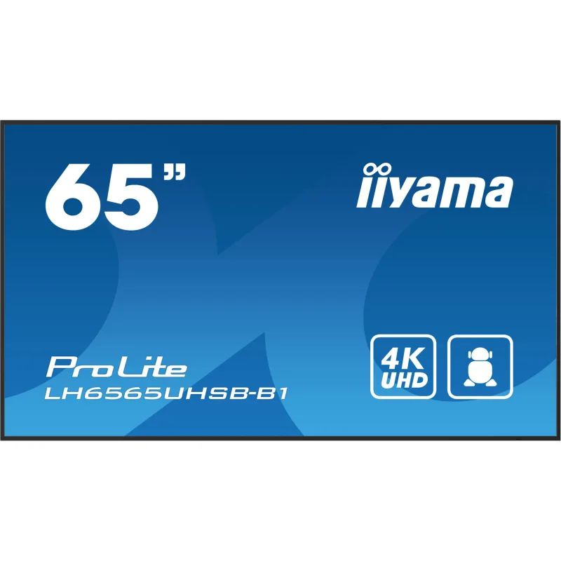 65" iiyama LH6565UHSB-B1:IPS,4K UHD,Android,24/7 LH6565UHSB-B1