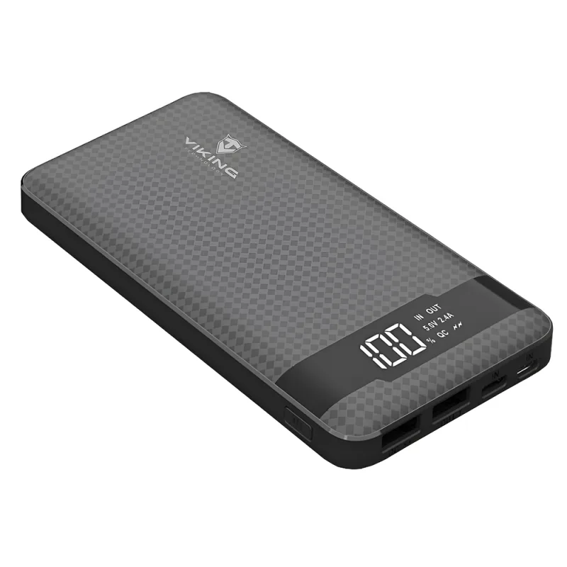 VIKING POWER BANK PN-961PD QC3.0 10000mah, QUICK CHARGE 3.0, Černá PN961B