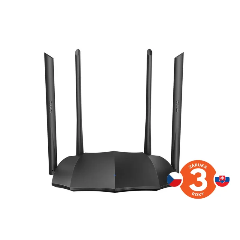 Tenda AC8 WiFi AC Gigabit Router 1200Mb/s, 1x GWAN, 3x GLAN, 4x 6dBi antény, WISP, Uni.Repeater, APP 75011836