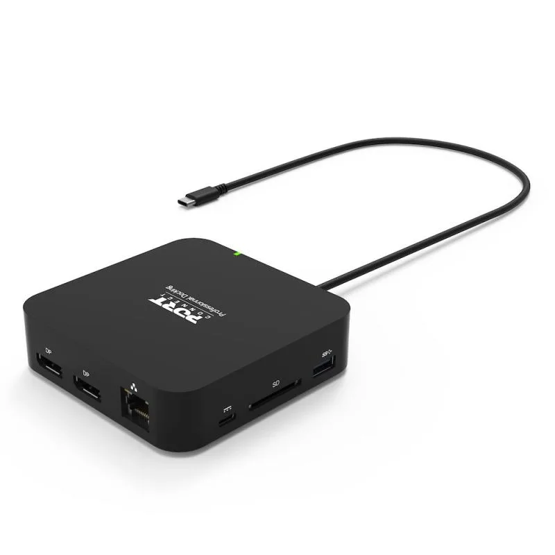 NONAME PORT CONNECT USB-C Dokovací stanice 10v1, 2x4K Display Port, 5x USB-A, USB-C 85W PD, Ethernet, SD 901907