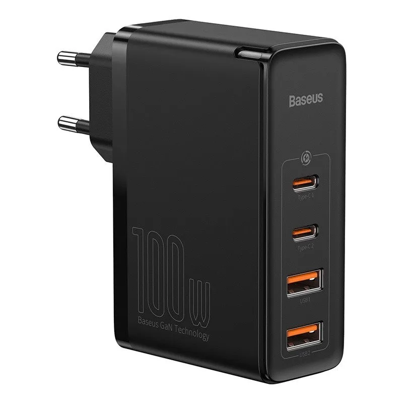 NONAME Baseus CCGAN2P-L01 GaN2 Pro Quick Nabíječka 2xUSB + 2xUSB-C 100W Black 6953156204683