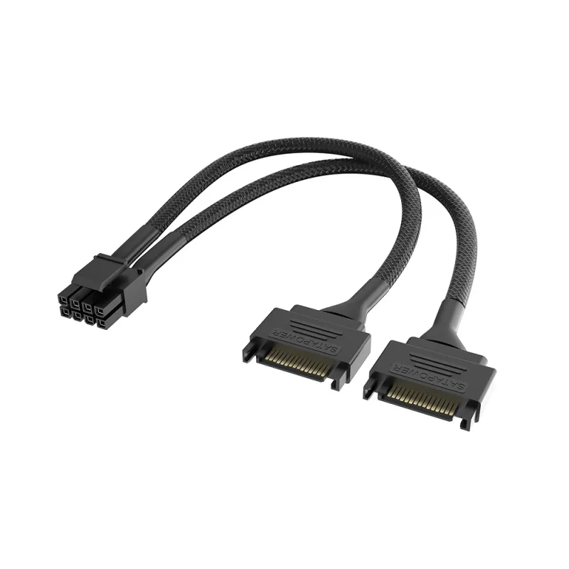AKASA - Dual SATA na 8-Pin CPU Power Adapter Cable AK-CBPW33-15