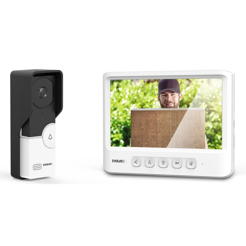 EVOLVEO DoorPhone IK06, set video dveřního telefonu s pamětí a barevným displejem DPIK06-W