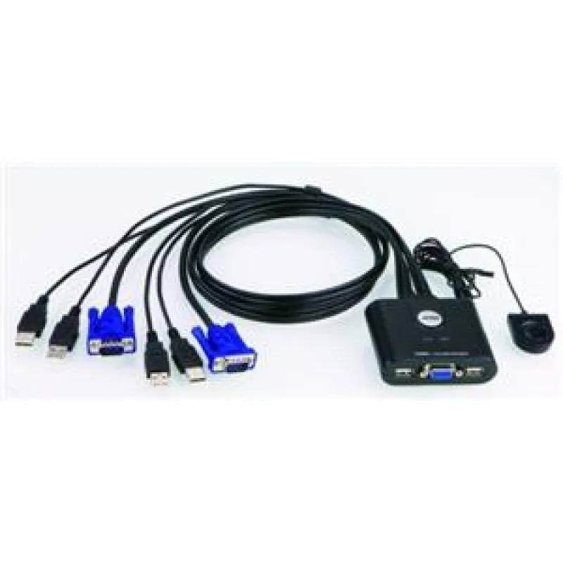 Aten 2-port KVM USB mini, 1m kabely, DO CS-22U
