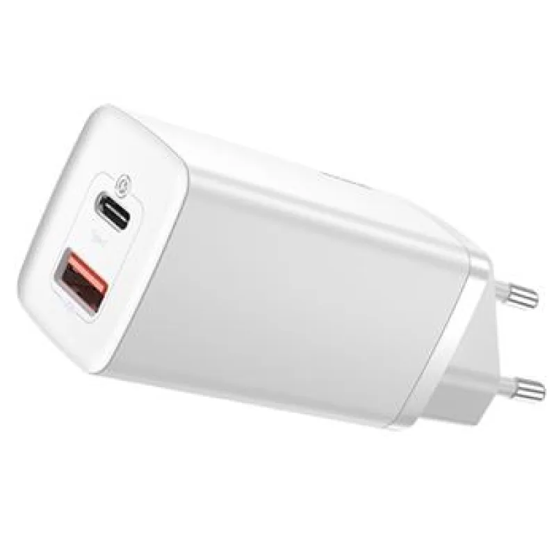 NONAME Baseus CCGAN2L-B02 GaN2 Lite Quick Nabíječka USB + USB-C 65W White 6953156232945