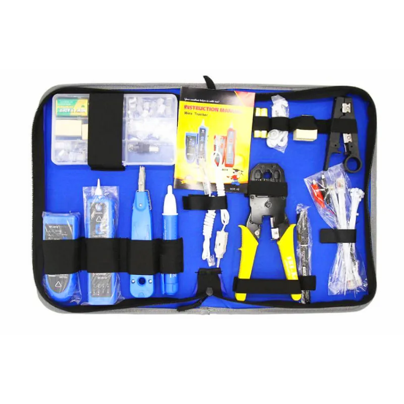 W-Star Sada nářadí pro sítaře WSNF1501 18ks, tester kabelů, detektor kablů, kleště WSNF1501