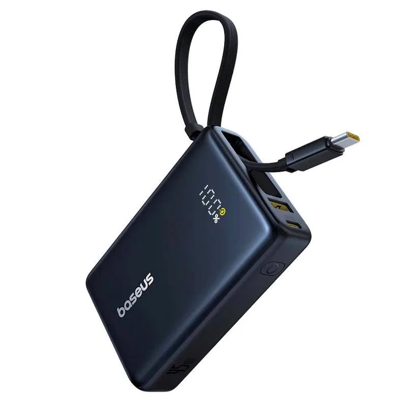 NONAME Baseus Powerbanka PicoGo 10000mAh 45W s digitálním displejem a kabelem USB-C černá 6932172678715