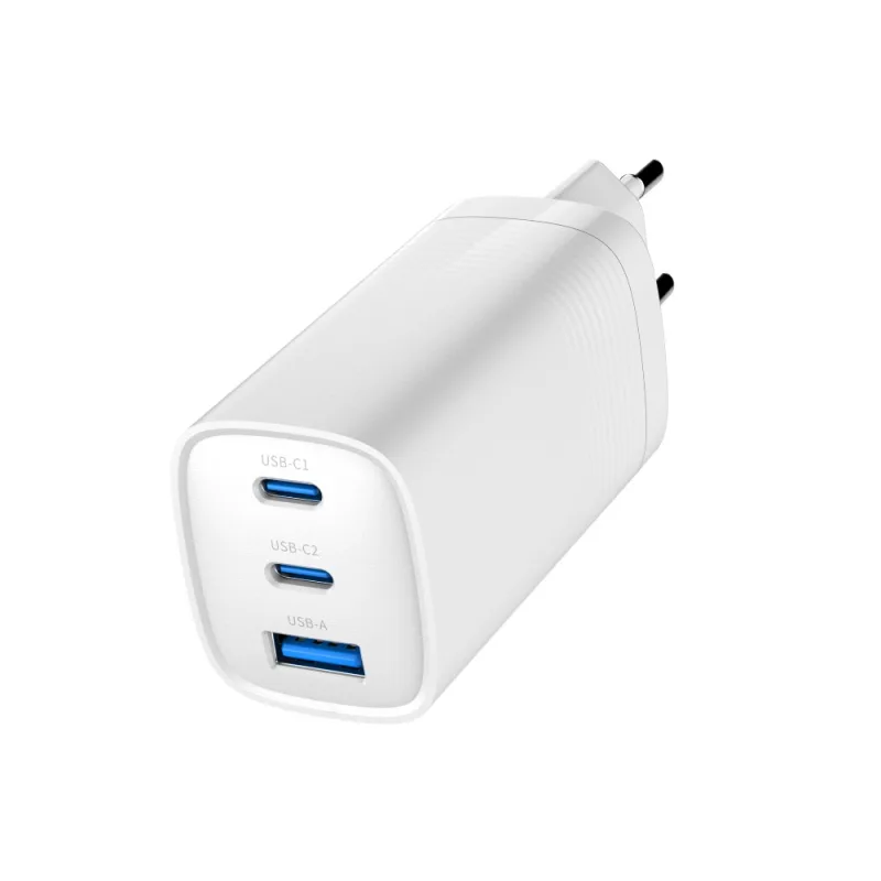 GEMBIRD PD nabíječka 1xUSB-A 2xUSB-C 67W bilá TA-UC-PDQC65-01-W