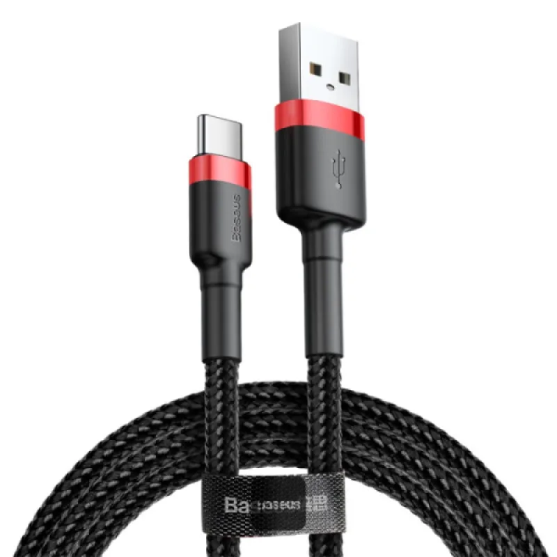 NONAME Baseus datový kabel Cafule USB-C 2m 2A červeno-černý 6953156278240