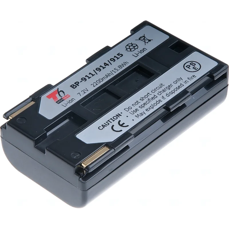Baterie T6 power Canon BP-911, BP-914, BP-915, 2600mAh, 18,7Wh, černá VCCA0014