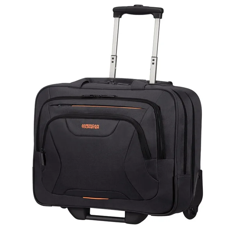 American Tourister AT WORK ROLLING TOTE 15.6" Black/Orange 33G*39006