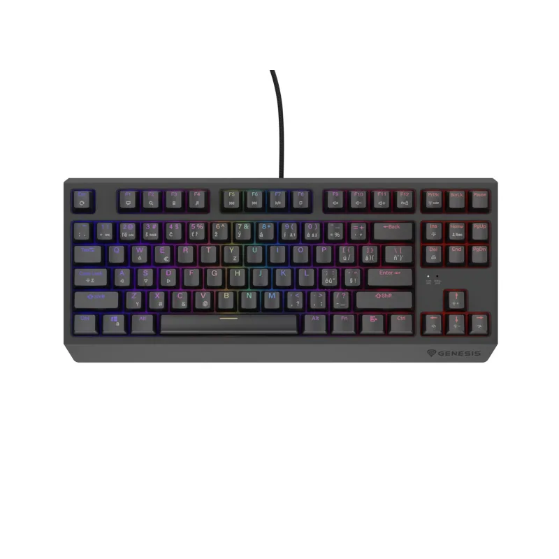 Herní klávesnice Genesis THOR 230/TKL/RGB/Outemu Red/Drátové USB-A/CZ-SK layout/Černá NKG-2209
