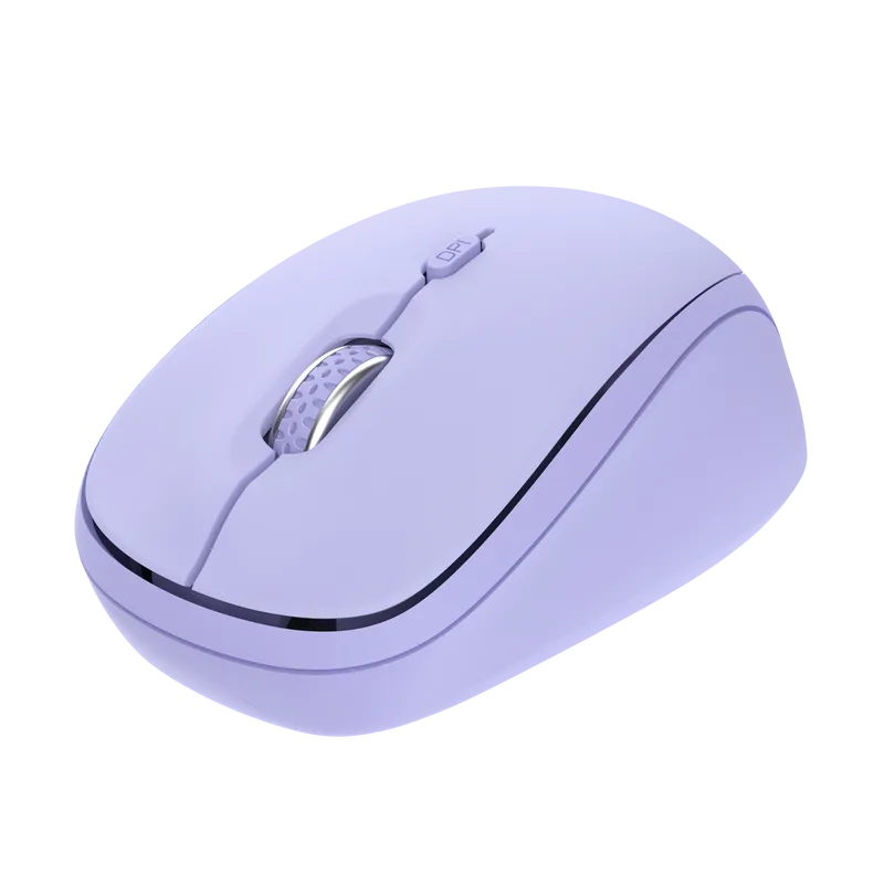 TRUST Yvi+ Multi-Device/Kancelářská/Optická/1 600 DPI/USB+BT/Fialová 25583