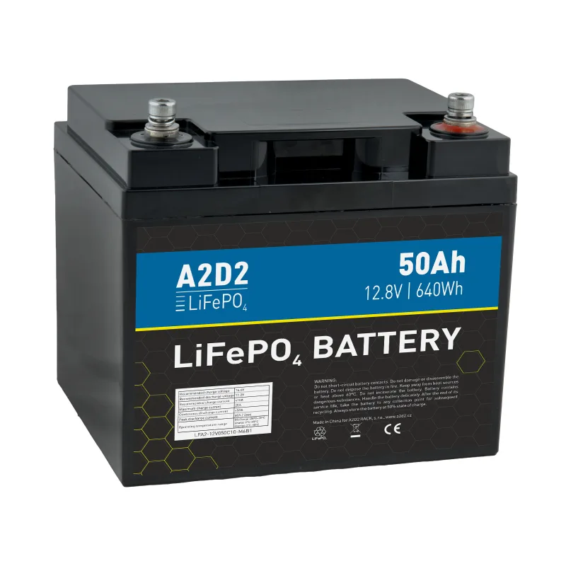 AVACOM A2D2 baterie LiFePO4 12,8V 50Ah M6 LFA2-12V050C10-M6B1