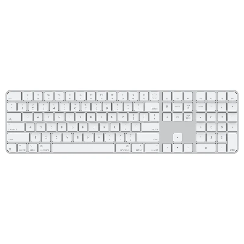 Apple Magic Keyboard Numeric Touch ID/Bezdrátová Bluetooth/US layout/Bílá MXK73LB/A