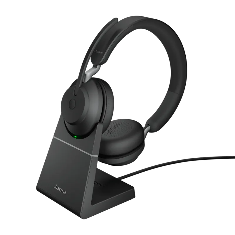 Jabra Evolve2 65/Stereo/USB-C/BT/Bezdrát/Stand/Černá 26599-989-889