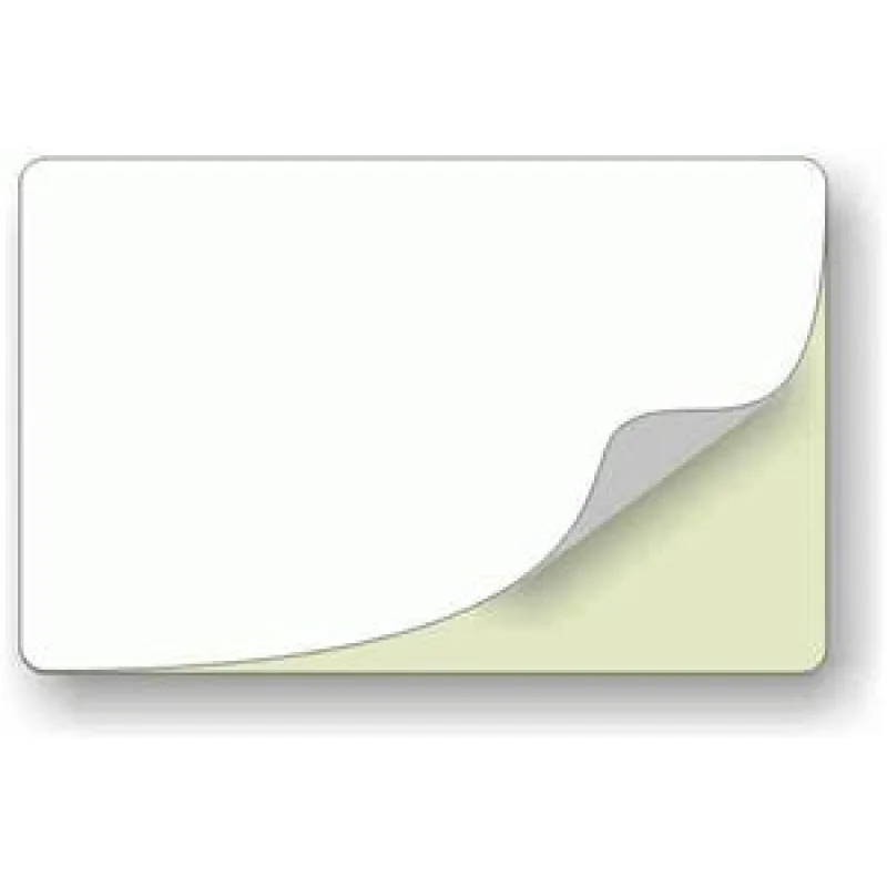 ZEBRA Bílé samolepící plastové karty - 500ks 104523-010