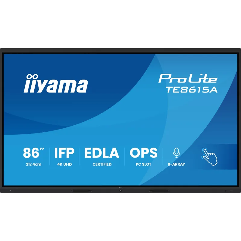 86" iiyama TE8615A-B1AG:IPS, 4K,EDLA,NFC TE8615A-B1AG
