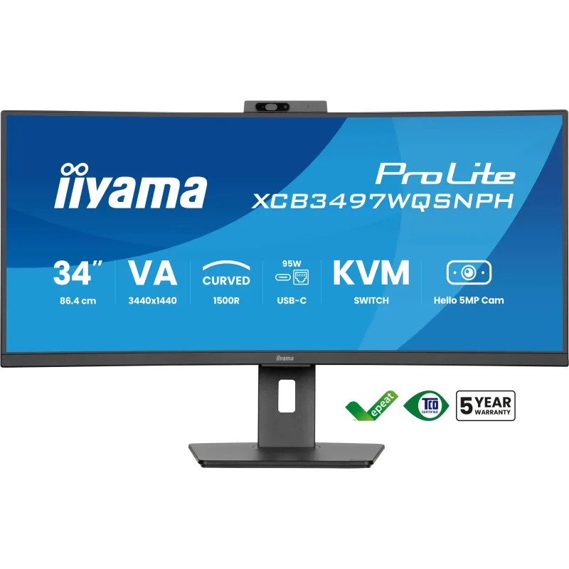 iiyama ProLite/XCB3497WQSNPH-B1/34"/VA/wQHD/120Hz/0,4ms/Black/3R XCB3497WQSNPH-B1
