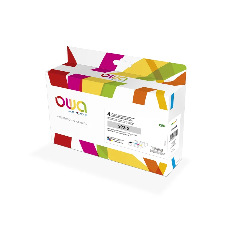 OWA ARMOR ink kompatibilní s HP 973X (L0S07AE;F6T81AE;F6T82AE;F6T83AE), 4-pack (CMYK), 246ml+3x110ml K10480OW