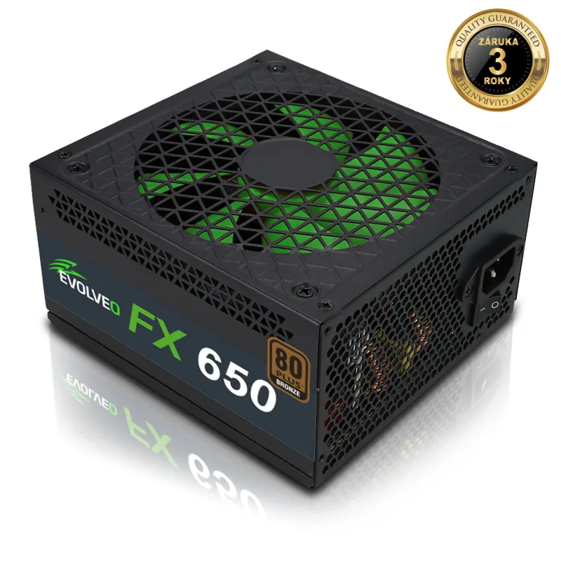 EVOLVEO FX 650,zdroj650W ATX,14cm,80+,Bronze,3YRW FX650