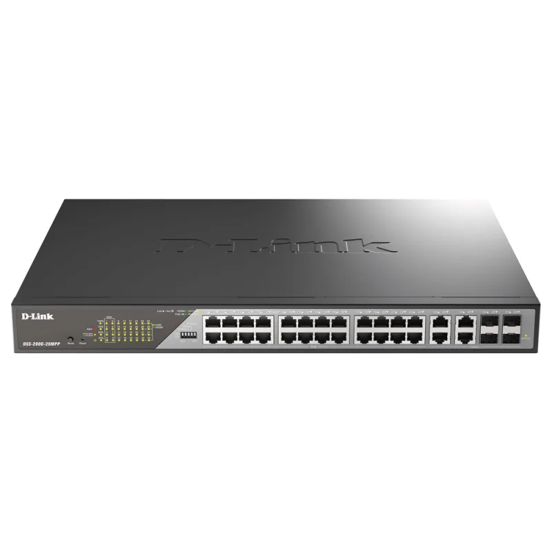 D-Link DSS-200G-28MPP/E 28-Port Gigabit Ethernet PoE++ Surveillance Switches DSS-200G-28MPP/E