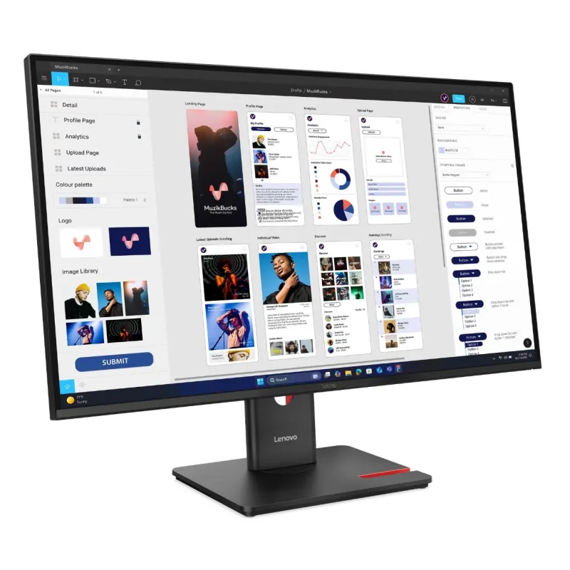 Lenovo ThinkVision/T32UD-40/31,5"/IPS/4K UHD/60Hz/4ms/Černá/3R 64B0ZAT1EU