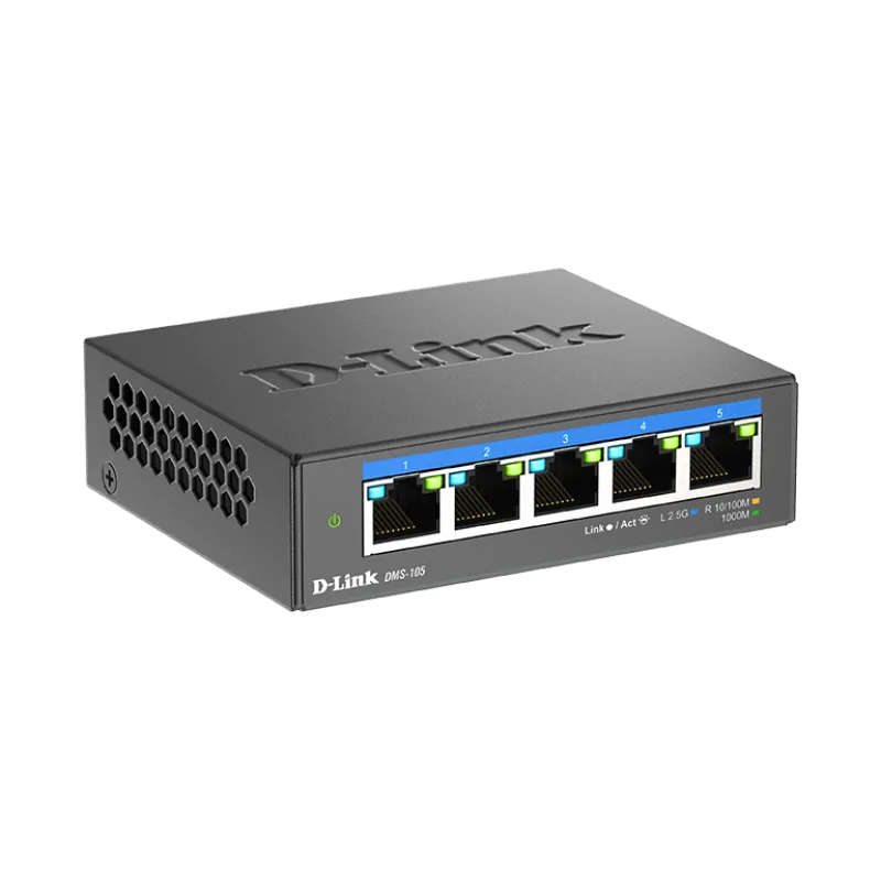 D-Link DMS-105/E 5-port 2.5G Multi-Gigabit QoS IGMP Snooping Switch DMS-105/E
