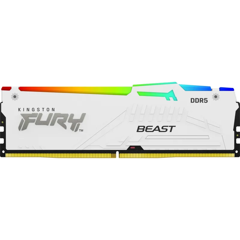 Kingston FURY Beast/DDR5/64GB/5200MHz/CL40/4x16GB/RGB/White KF552C40BWAK4-64