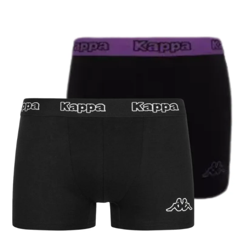Pánske Boxerky Kappa 2 Pack Čierne/Fialová XL