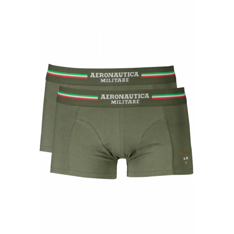 Aeronautica Militare Pánske Boxerky 2 Pack Zelené XXL