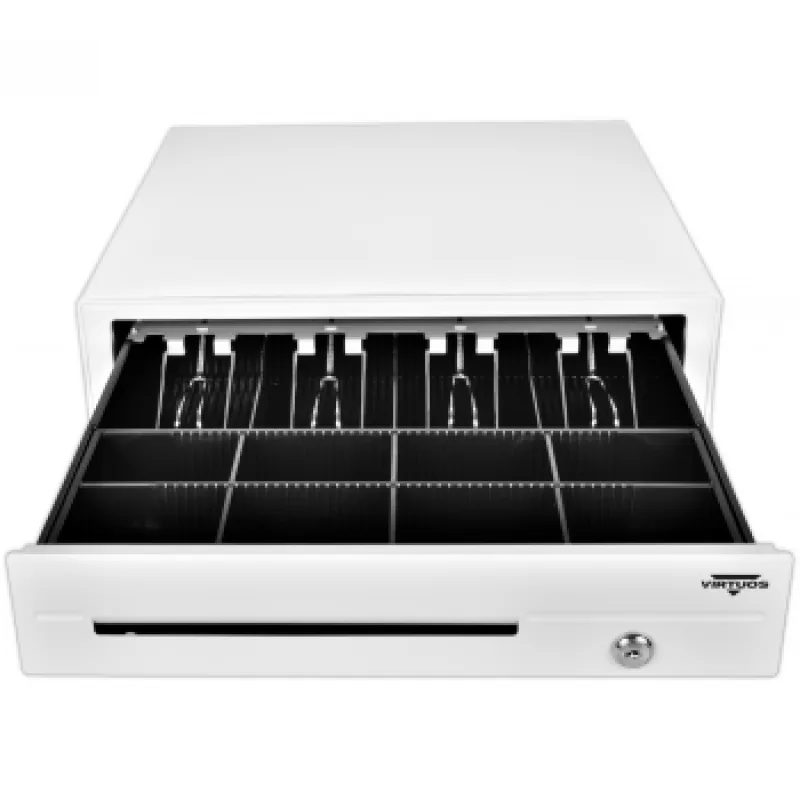 VIRTUOS Pokladní zásuvka C420D - s kabelem, 9-24V, bílá EKN0118