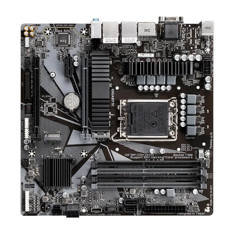 GIGABYTE Q670M D3H DDR4/LGA 1700/mATX Q670M D3H DDR4