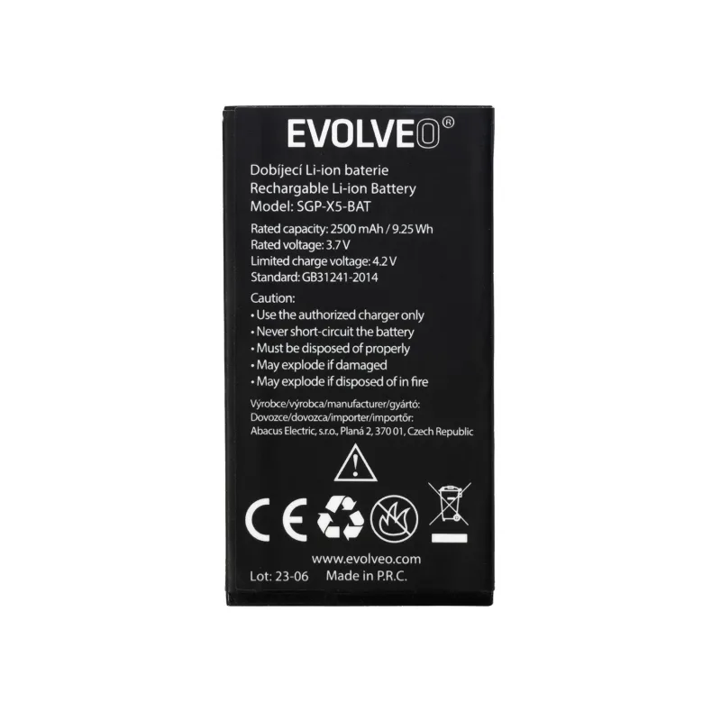 EVOLVEO orig. baterie 2500 mAh pro StrongPhone X5 SGP-X5-BAT