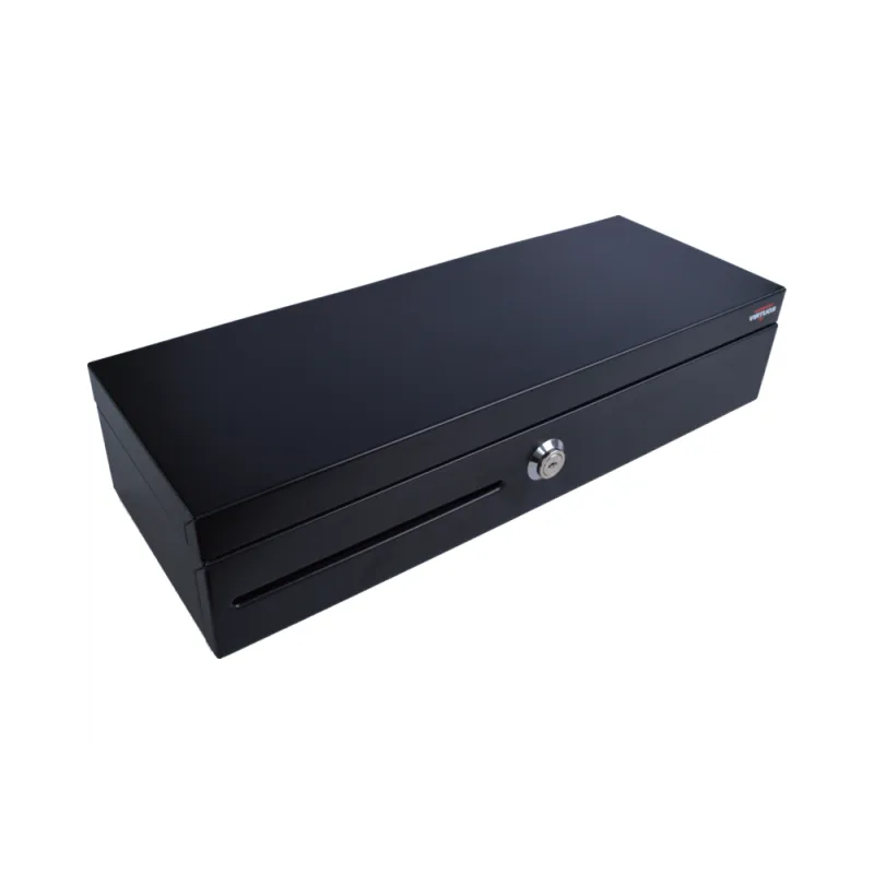 VIRTUOS Pokladní zásuvka flip-top FT-460C1 - s kabelem, bez zamykatelného krytu, 9-24V, černá EKN0008