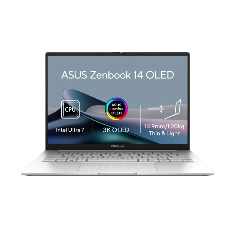 ASUS Zenbook 14 OLED/UX3405CA-OLED382X/U7-255H/14"/WUXGA/T/32GB/1TB SSD/Arc 140T/W11P/Silver/2R UX3405CA-OLED382X