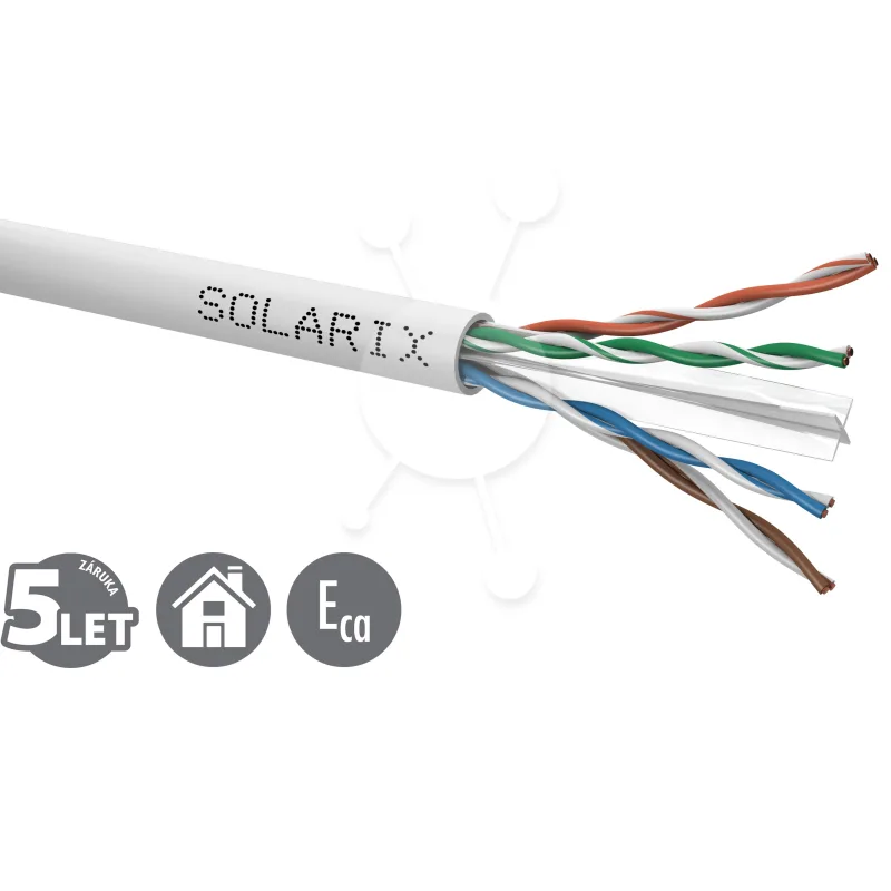 Instalační kabel Solarix CAT6 UTP PVC Eca 305m/box SXKD-6-UTP-PVC 26100001