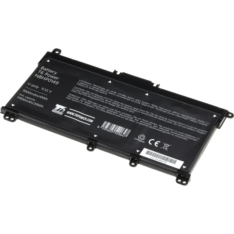 Baterie T6 Power HP 250 G7, 255 G7, 15-cs000, 15-da000, 17-by000, 3600mAh, 41Wh, 3cell, Li-pol NBHP0149