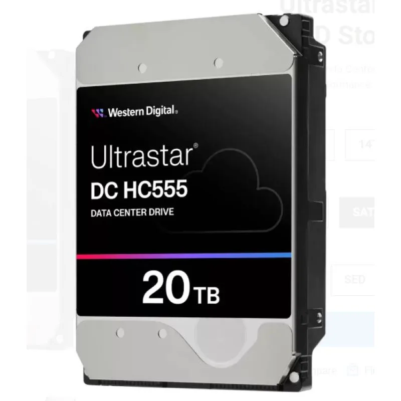 WESTERN DIGITAL WD Ultrastar DC HC555/20TB/HDD/3.5"/SATA/M.2 SATA/7200 RPM/Stříbrná/5R 0B48724