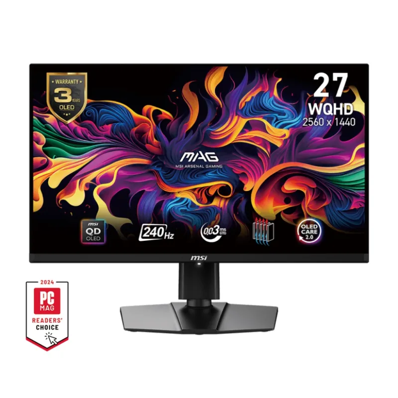 MSI MAG/271QPX E2/26,5"/QD-OLED/QHD/240Hz/0,03ms/Černá/3R MAG 271QPX QD-OLED E2