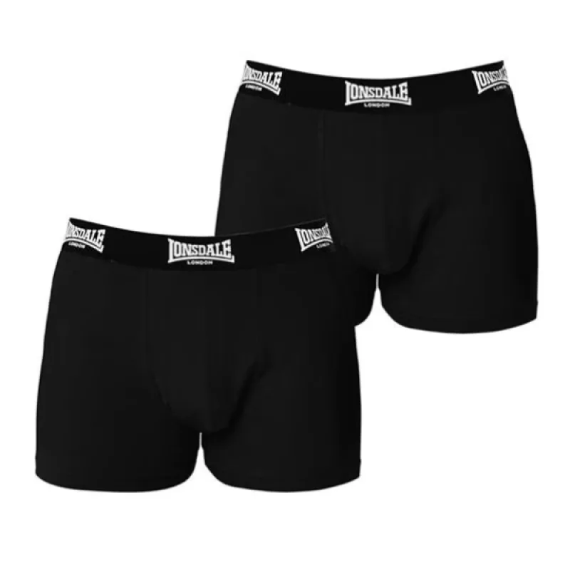 Prémiové Pánske Trenky Lonsdale 2ks čierne M