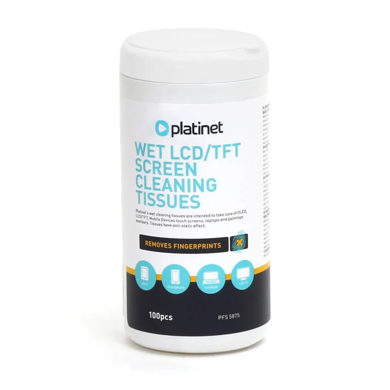FELLOWES Platinet PFS5875 vlhčené čistící ubrousky na LCD 20x13 cm 100 ks PLAPFS5875