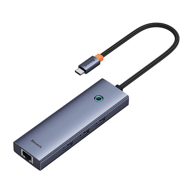 NONAME Baseus hub Ultra Joy USB 6v1 (USB-C/1xHDMI4K30Hz/3xUSB 3.0/1xPD/RJ45) šedý 6932172630713