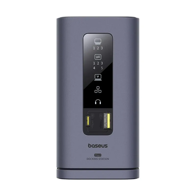 NONAME Baseus Dokovací stanice Spacemate 11v1 (USB-C PD, USB-C, 2x USB-A, 3x HDMI) šedá 6932172659066