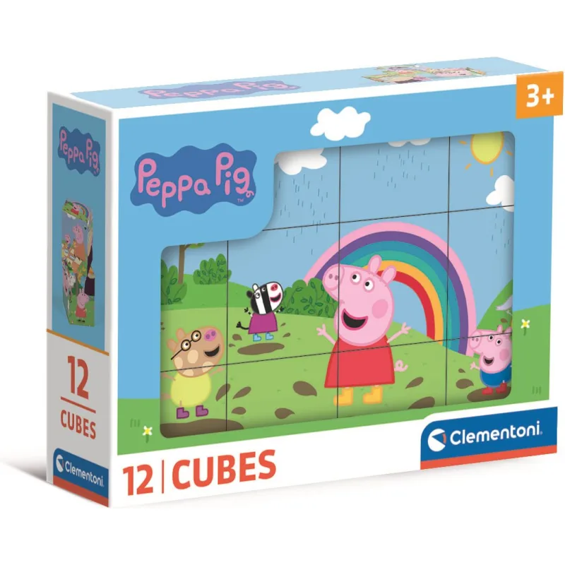 Clementoni Obrázkové kocky Prasiatko Peppa, 12 kociek