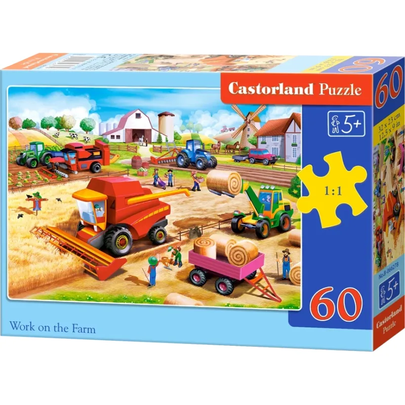 Castorland Puzzle Práca na farme 60 dielikov
