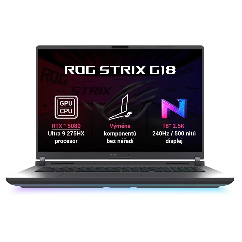 ASUS ROG Strix G18/G815LW/U9-275HX/18"/2560x1600/32GB/1TB/RTX 5080/bez OS/Gray/2R G815LW-NEBULA046