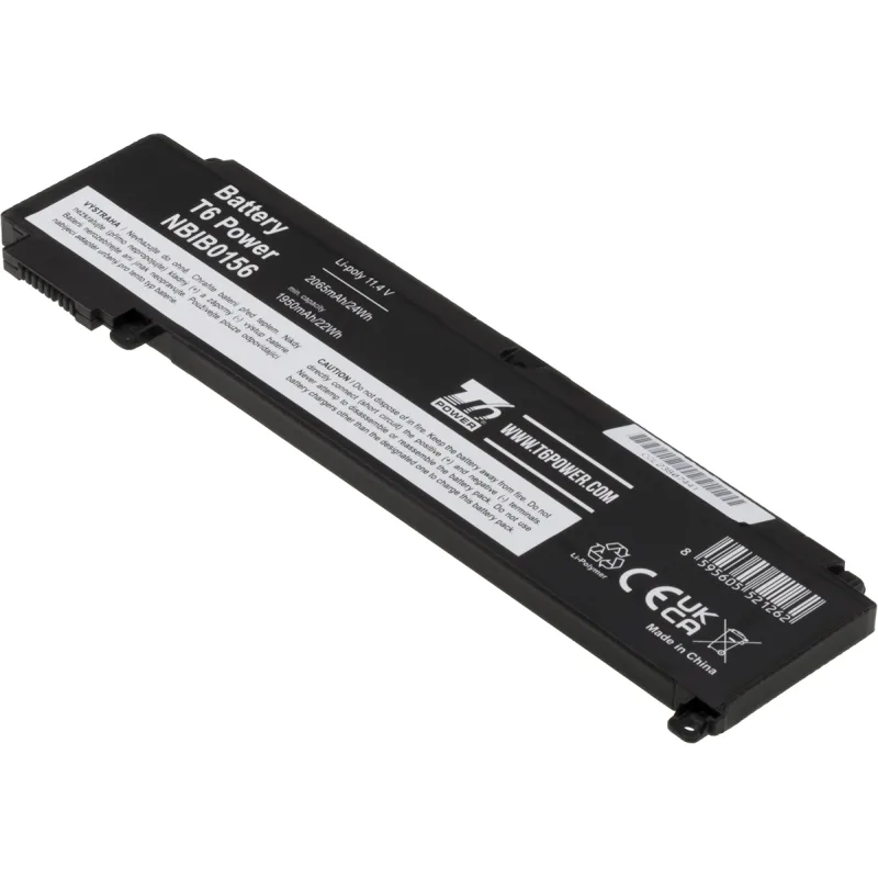 Baterie T6 Power Lenovo ThinkPad T460s, T470s, 2065mAh, 24Wh, 3cell, Li-Pol NBIB0156