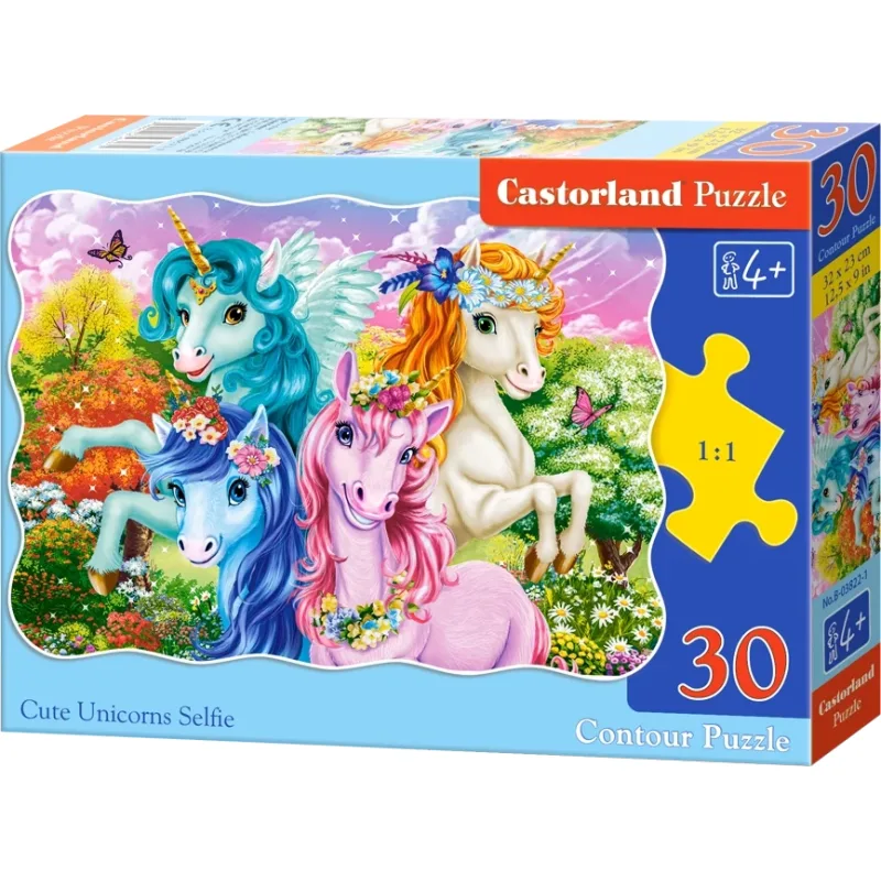 Puzzle pre deti Castorland 30 dielikov Roztomilé selfie jednorožcov